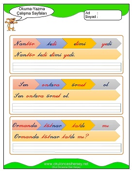 ö sesi Çalışma Sayfaları